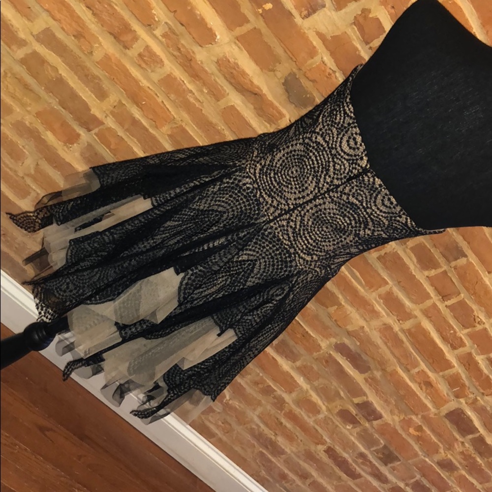 BCBG Black and Beige Cocktail Dress - Picture 2 of 4